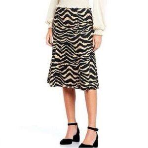 Gianni Bini Black and White Zebra Print Skirt